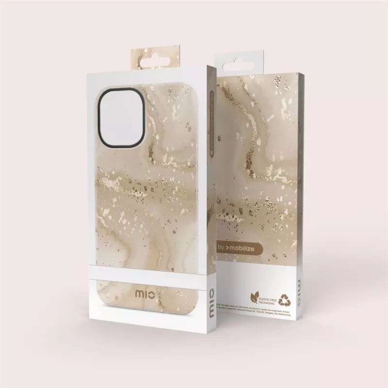 MIO Gold Marble Magsafe Compatible Case for iPhone 13/14/15