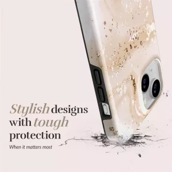MIO Gold Marble Magsafe Compatible Case for iPhone 16 Plus