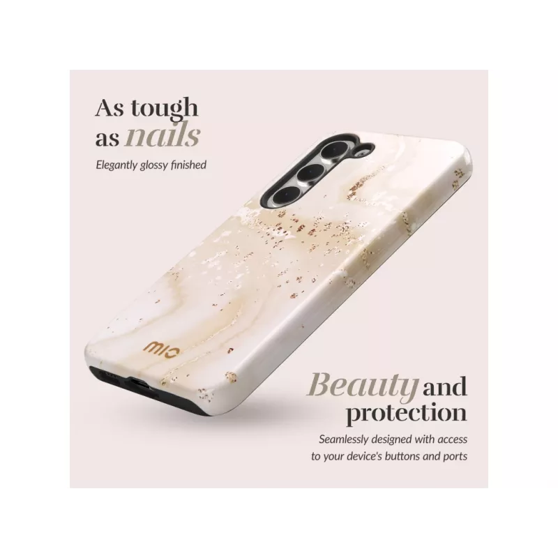 MIO Gold Marble Magsafe Compatible Case Samsung S25 Plus 5G