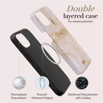 MIO Gold Marble Magsafe Compatible for iPhone 15 Pro