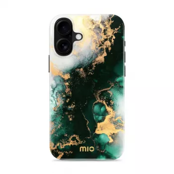MIO Green Marble Magsafe Compatible Case for iPhone 16 Plus