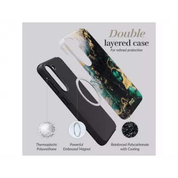 MIO Green Marble Magsafe Compatible Case Samsung S25 Plus 5G
