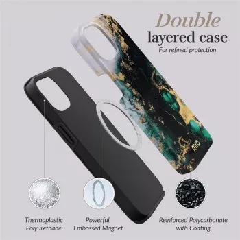 MIO Green Marble Magsafe Compatible for iPhone 17 Pro