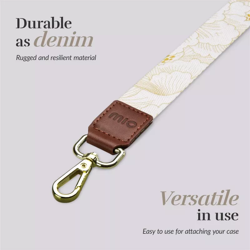 MIO Lanyard Strap White Roses