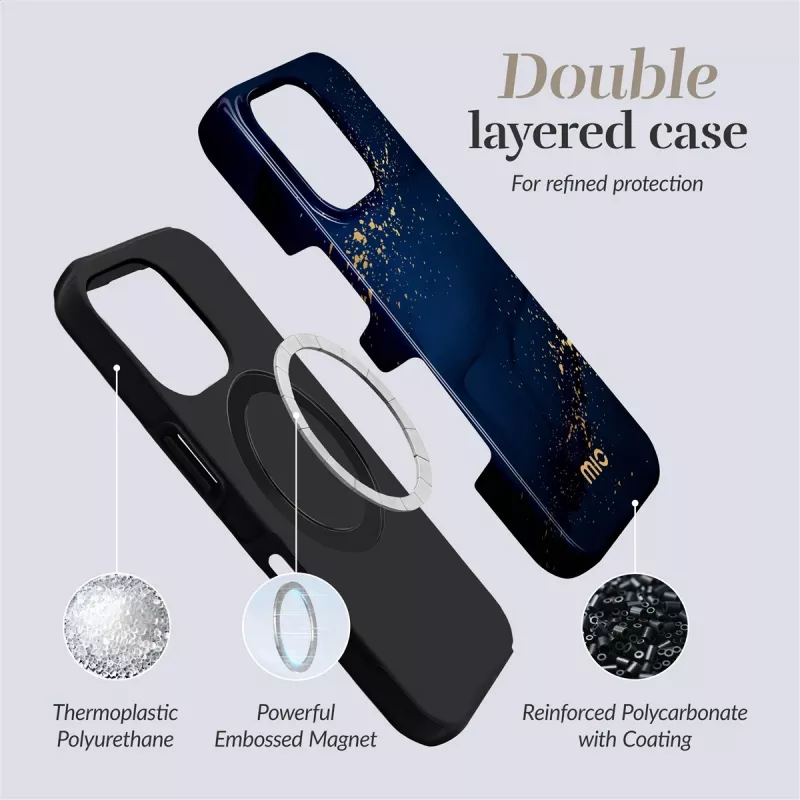 MIO Midnight Sparkle Magsafe Case Compatible for Samsung S25+ 5G