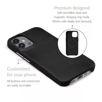 Mio Mobilize Magsafe Compatible Premium Leather Case Apple iPhone 17 Pro Black