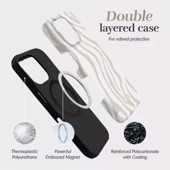 MIO Sandy Zebra Magsafe Case Compatible for iPhone 16 Plus