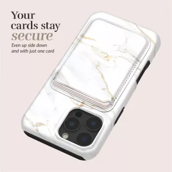 MIO White Marble Magsafe Case Compatible Card Holder