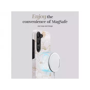 MIO White Roses Magsafe Compatible Case Samsung S24 5G