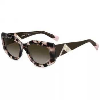 MISSONI Moteriški drugelio formos akiniai nuo saulės MIS0198S0T4 Havana Acetate Rėmelis Rudas Gradientinis Lęšis 54mm