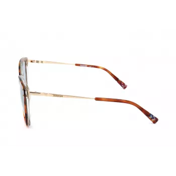 MISSONI Moteriški Akiniai Nuo Saulės MIS0003S2NL - Havana Acetato Katės Akies Formos su Rudais Gradientiniais Lęšiais