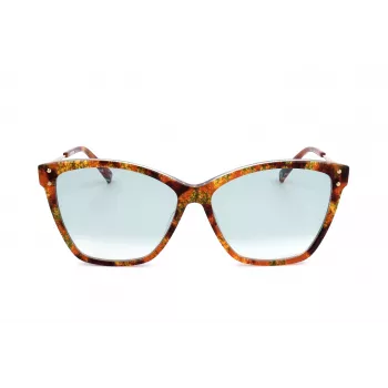 MISSONI Moteriški Akiniai Nuo Saulės MIS0003S2NL - Havana Acetato Katės Akies Formos su Rudais Gradientiniais Lęšiais