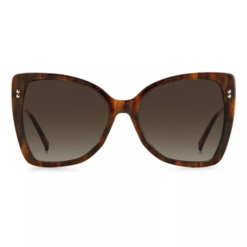 MISSONI Moteriški Akiniai nuo Saulės MIS0083S086 – Drugelio Formos Acetato Rėmelis, Gradientiniai Rudi Lęšiai, 58 mm