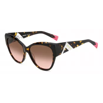 Missoni moteriški akiniai nuo saulės MIS0171S086 - Havana acetatinis rėmelis, rudi gradientiniai lęšiai, 57 mm