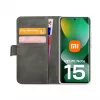 Mobilize Classic Gelly Wallet Book Case, skirtas Xiaomi Redmi Note 15 5G, juoda
