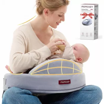 MOMCOZY EXCLUSIVE MEMORY FOAM NURSING PILLOW GREY