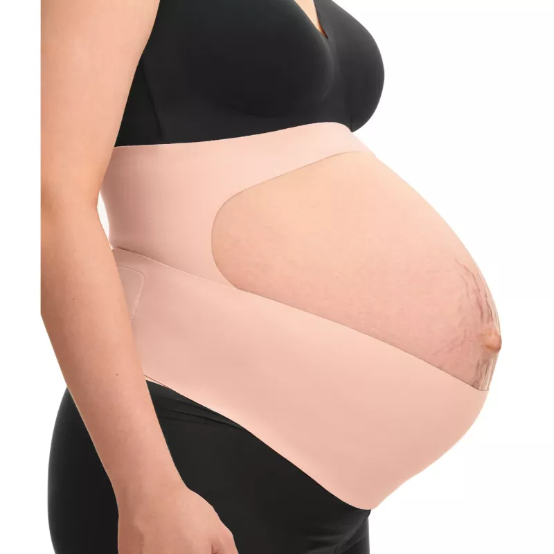 Momcozy Pregnancy Belly Band (L) - Nude, patogus ir palaikantis nėščiųjų diržas