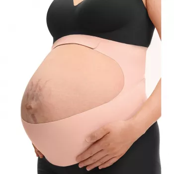 Momcozy Pregnancy Belly Band (L) - Nude, patogus ir palaikantis nėščiųjų diržas
