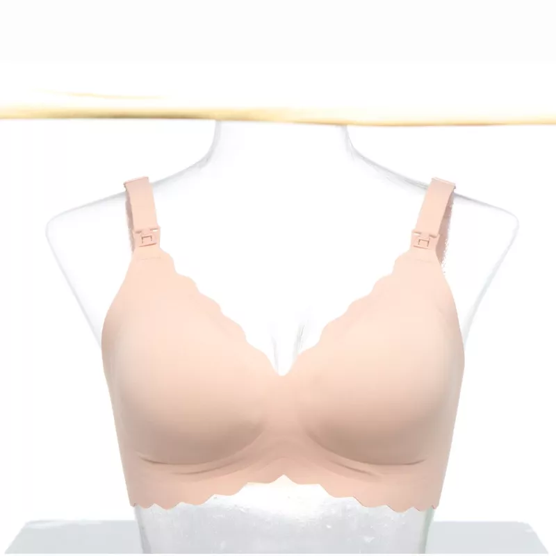Momcozy YN46 besiūlė atraminė žiedinė maitinimo liemenėlė su push-up efektu, smėlio spalvos, M dydis