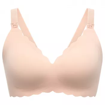 Momcozy YN46 besiūlė atraminė žiedinė maitinimo liemenėlė su push-up efektu, smėlio spalvos, M dydis
