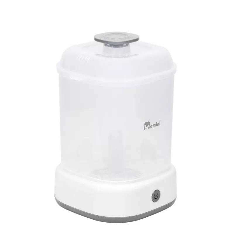 Momini Bottle Steriliser QuickSteam - Elektrinis garinis sterilizatorius 6 kūdikio buteliukams, 8 minučių ciklas, automatinis išsijungimas, be BPA