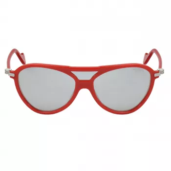 Moncler ML0054-67C Unisex Akiniai - Juodas Rėmas, Dūminiai Pilki Lęšiai, 128 mm Lęšio Plotis