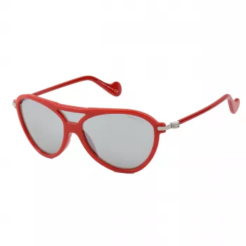 Moncler ML0054-67C Unisex Akiniai - Juodas Rėmas, Dūminiai Pilki Lęšiai, 128 mm Lęšio Plotis