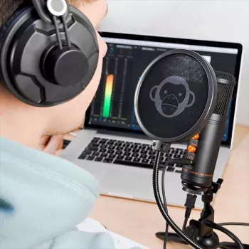 Monkey Banana MICO BK USB kondensatorinis mikrofonas studijai ir podcastams