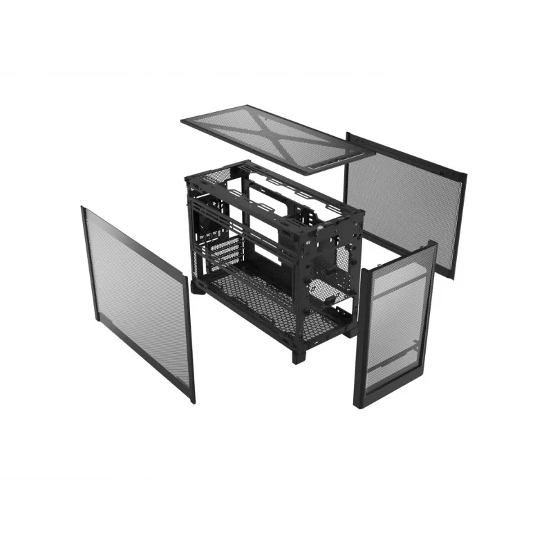 Montech TEN (B) Mini bokštelio kompiuterio korpusas, grūdintas stiklas, juodas, Micro-ATX/Mini-ITX