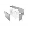 MONTECH TEN (W) mini bokšto korpusas baltas - Micro ATX / Mini-ITX, grūdintas stiklas, ARGB