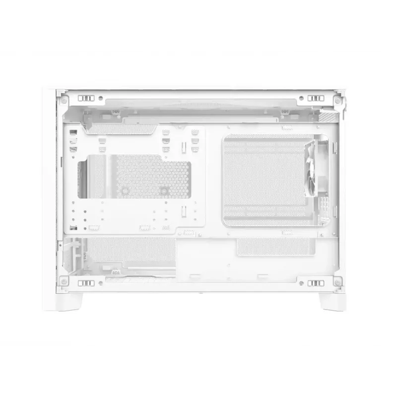 MONTECH TEN (W) mini bokšto korpusas baltas - Micro ATX / Mini-ITX, grūdintas stiklas, ARGB
