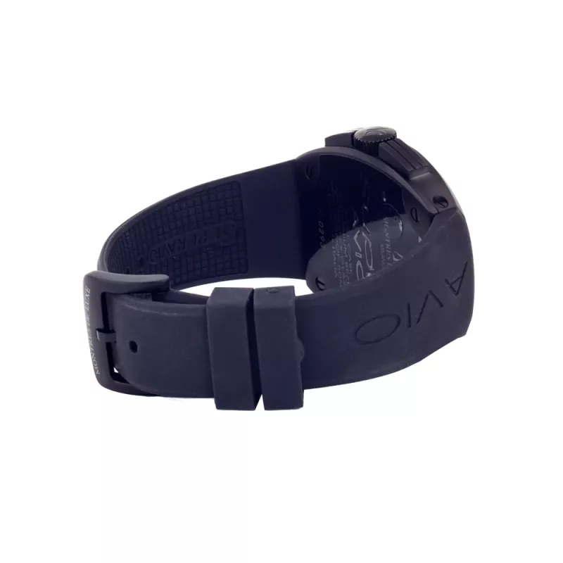 Montres de Luxe vyriškas automatinis laikrodis 09SA-BK-1002 48mm juodu ciferblatu ir odiniu dirželiu