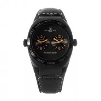 MONTRES DE LUXE Unisex Analoginis Kvarcinis Laikrodis 09BK-3002 40mm Nerūdijančio Plieno Korpusas Juodas Odinis Dirželis