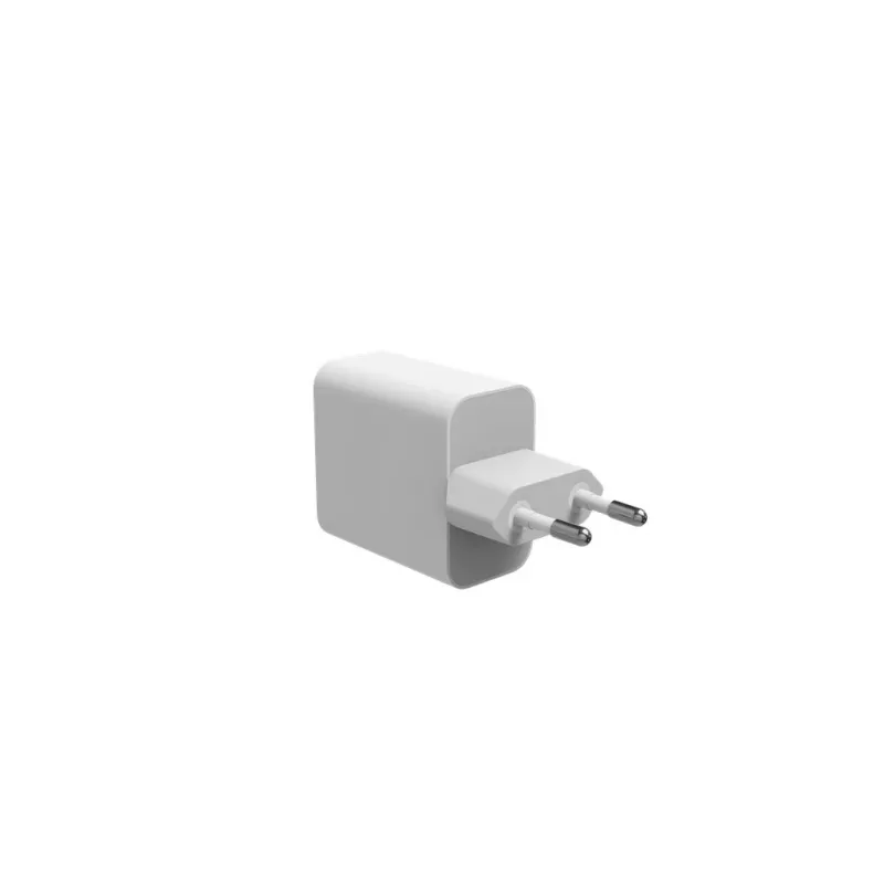 Mophie ROC GaN 45W dvigubas USB-C sieninis įkroviklis - baltas