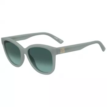 MOSCHINO LOVE Moteriški Akiniai Nuo Saulės MOL089-S-1ED - Juodas Rėmelis, Pilki Lęšiai, 55/18/140 mm