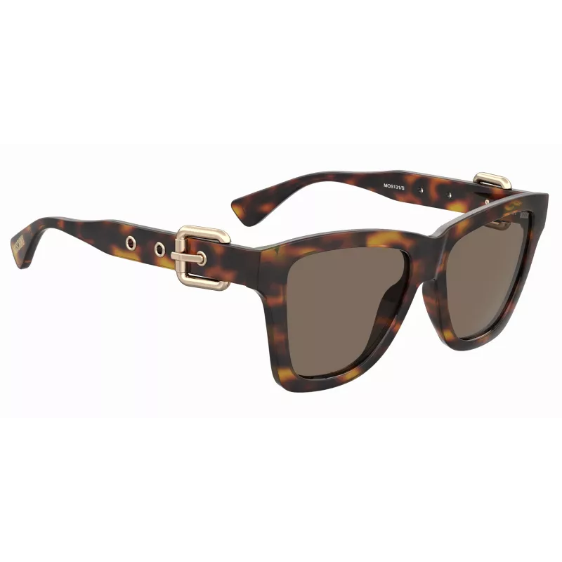 MOSCHINO Moteriški katinėlio akies akiniai nuo saulės MOS131S086F47 Havana Brown 54mm