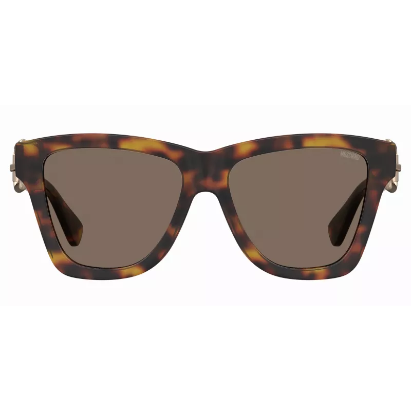 MOSCHINO Moteriški katinėlio akies akiniai nuo saulės MOS131S086F47 Havana Brown 54mm