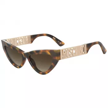 MOSCHINO Moteriški Akiniai nuo Saulės MOS170-S-086 Havana Drugelis/Katinė 55mm