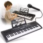 Muzikinis klaviatūros MQ 603 UFB 61 klavišų, 200 garsų, 200 ritmų, LCD ekranas, įrašymas, mokymosi funkcijos, mikrofonas, USB MP3, maitinimo adapteris - juoda
