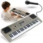 MQ 807 USB elektroninė mokomoji klaviatūra, 61 klavišas, 16 garsų, 10 ritmų, pilka
