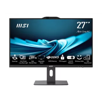 MSI PRO AP272P 14M-496EU 27 colių All-in-One kompiuteris - Intel Core i5-14400, 16GB RAM, 512GB SSD, Windows 11 Pro, juodas