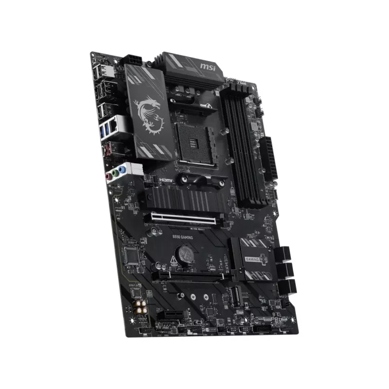 MSI B550 GAMING pagrindinė plokštė - AMD B550 mikroschemų rinkinys, AM4 lizdas, ATX, DDR4, HDMI/DP