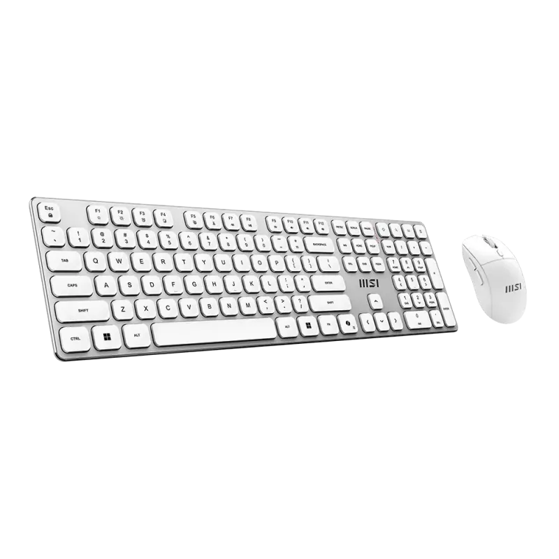 MSI Forge K210 Wireless Combo White US - Klaviatūros ir pelės rinkinys