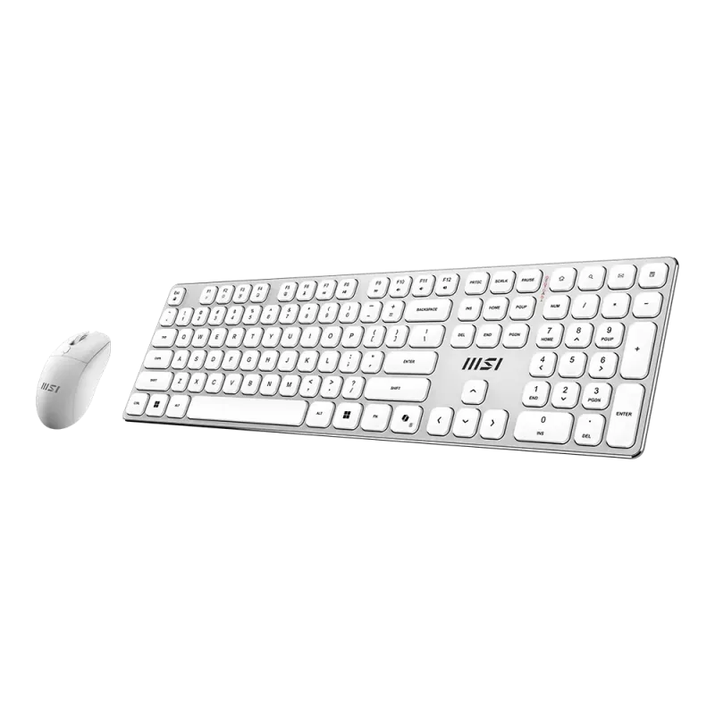 MSI Forge K210 Wireless Combo White US - Klaviatūros ir pelės rinkinys