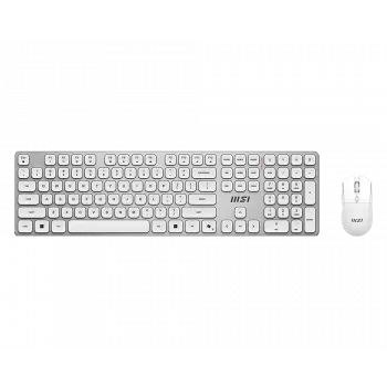 MSI Forge K210 Wireless Combo White US - Klaviatūros ir pelės rinkinys