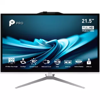 MSI Pro AP222T 14MA-606XEU kompiuteris „viskas viename“, Intel Core i3-14100, 21,5 colio Full HD, 8GB DDR4, 512GB SSD, be OS