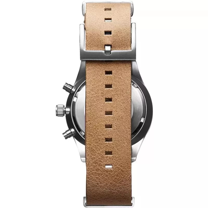 MVMT moteriškas laikrodis D-MV01-WT (42mm) – baltas ciferblatas, balta odinė apyrankė