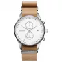 MVMT Women's Watch D-MV01-WT (42mm) - White Dial, White Leather Strap