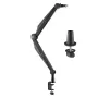 NanoRS Universal Microphone Holder su 3/8 inch ir 5/8 inch sriegio adapteriu, 1 kg apkrova, 360° sukimasis