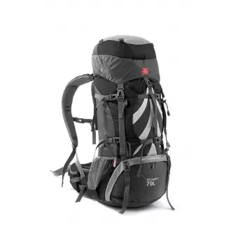 Naturehike 70L žygio kuprinė NH70B070-B juoda, su vidiniu rėmu ir lietaus užvalkalu